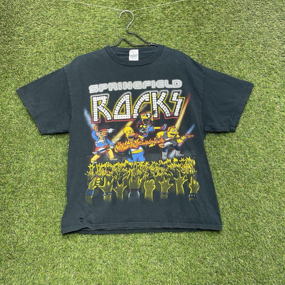 2005 The Simpsons Springfield Rocks Shirt Mens Large Vintage Cartoon Animation